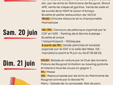 Fête (patronale) à Rougnat