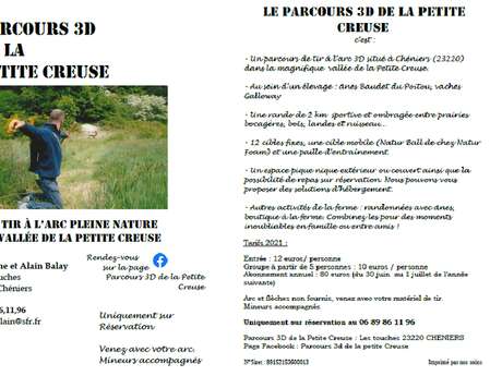 Parcours 3D de la petite creuse