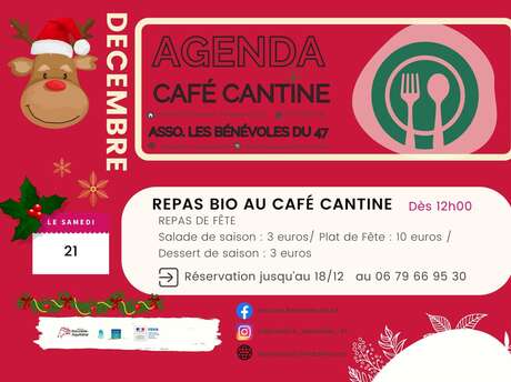 Repas de fête bio au café cantine