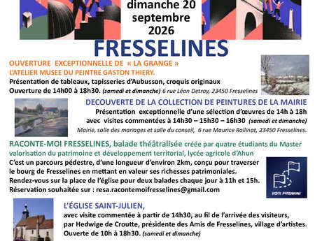 Journées du patrimoine à Fresselines