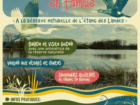 Bivouac en famille à l'étang des landes