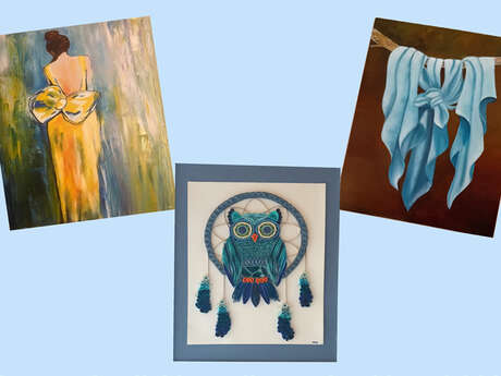 Exposition huiles, acryliques, pastels et quiling