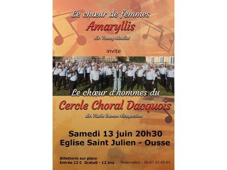 Le choeur amaryllis invite le cercle choral dacquois