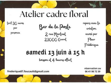 Atelier de création de cadre floral