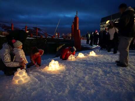 Atelier construction : château de neige lumineux