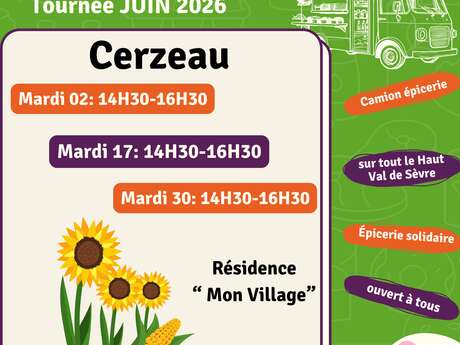 Tournée de l'Epicerie du Val à Cerzeau
