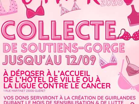 Octobre rose : collecte de soutien gorge