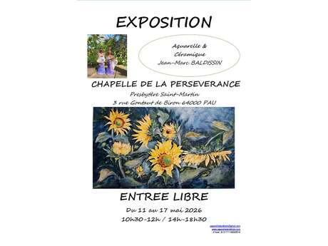 Exposition: Aquarelle et céramique - Jean-Marc Baldissin