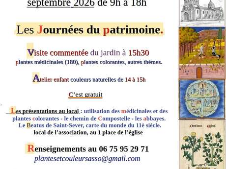 Journées du Patrimoine : accueil et visite au jardin et à l'atelier