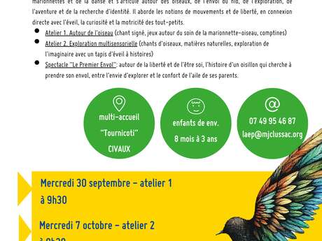 Cycle d'ateliers de médiation "Le Premier Envol"