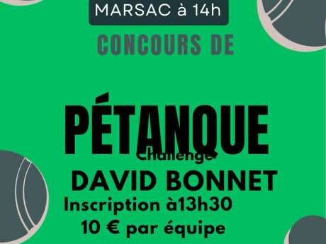 Concours de Pétanque - Challenge David BONNET