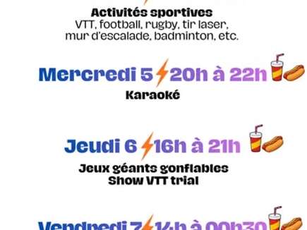 Trophée de France des jeunes vététistes : activités sportives