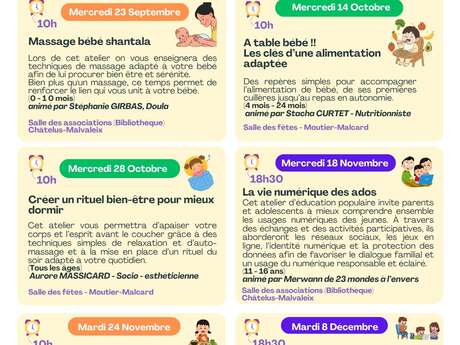 Programme ateliers de parentalité