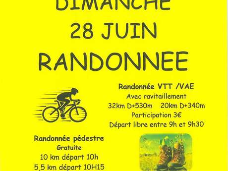 Randonnée Pédestre VTT VAE