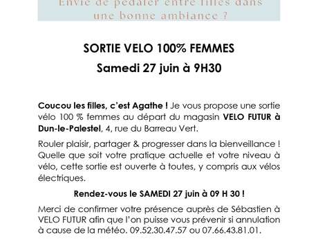 Sortie vélo 100% femme