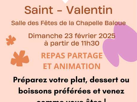 Saint-Valentin - repas partage et animation