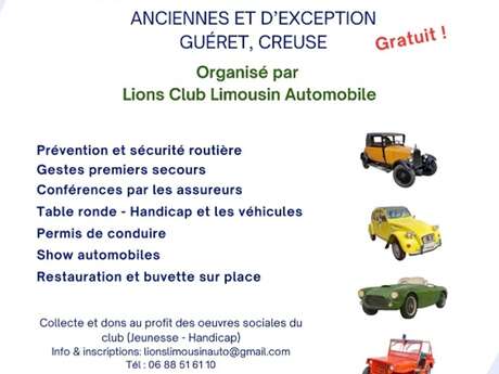 Rassemblement de voitures anciennes et d'exception