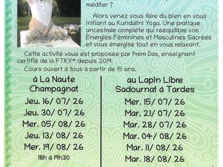KUNDALINI YOGA à La Naute