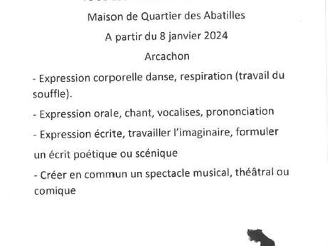 Ateliers gratuit : Activités artistiques