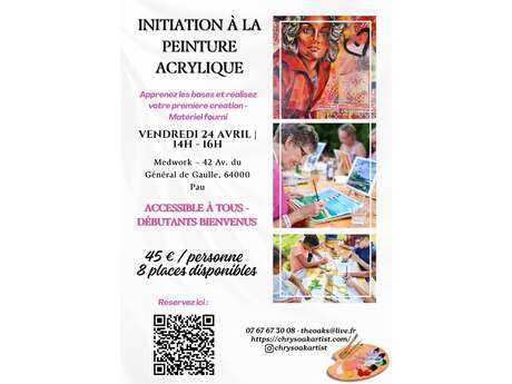 Atelier : Initiation à la peinture Acrylique