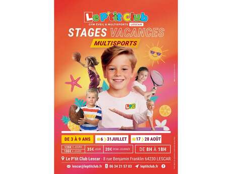 Stages multisports enfants "Le P'tit Club"