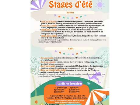 les P'tits cavaliers - animations vacances de Pâques