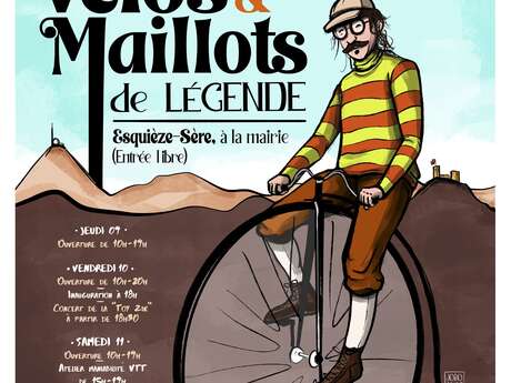 Exposition de vélos historiques et authentiques, et de maillots de légende