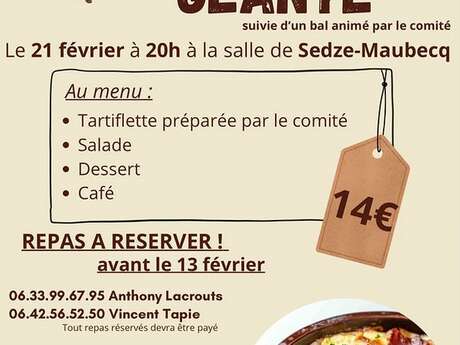 Soirée Tartiflette géante & bal