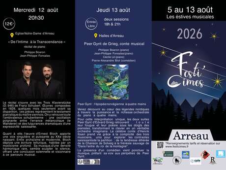 FESTI'CIMES: "De l'Intime à la Transcendance" : récital de piano
