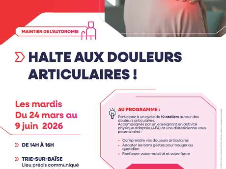 Halte aux douleurs articulaires