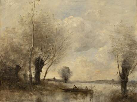 Atelier d'arts-plastiques adultes Camille COROT (La pêche en barque)