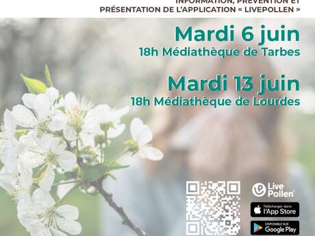 Allergies au pollen information prévention à la Médiathèque de Lourdes