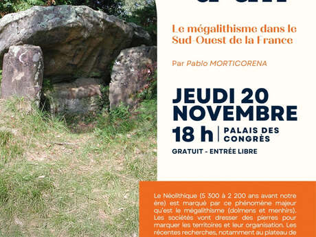 Conférence appel d'air: "Le mégalithisme dans le Sud Ouest de la France"