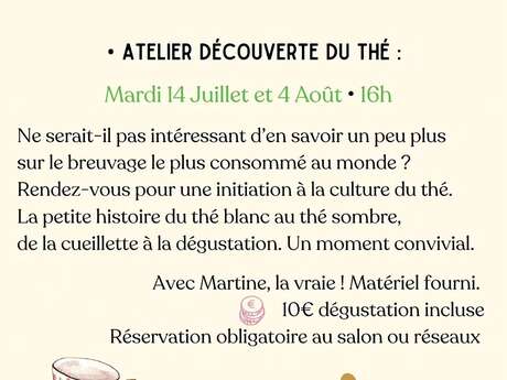 Atelier découverte du thé