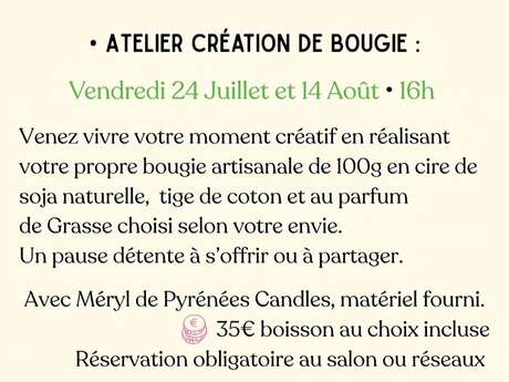 Atelier création de bougie