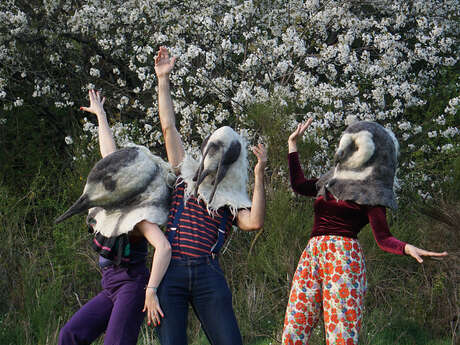 Masques d'animaux en feutre de laine