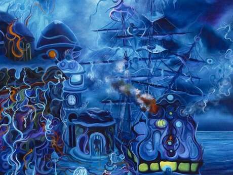 VERNISSAGE DE L'EXPOSITION "ONDES ONIRIQUES" - PHILIPPE LLECH CHEZ ARABESQUE