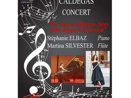 CONCERT PIANO/FLÛTE: "DE VIENNE À BUENOS AIRES ENTRE ÉLÉGANCE ET PASSION" CALDEGAS