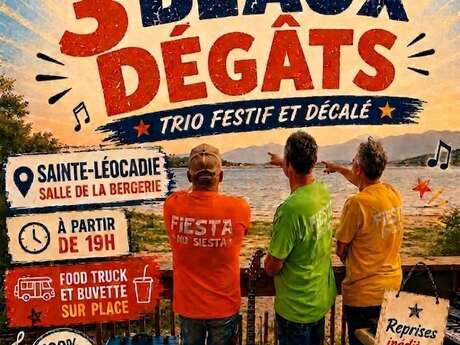 APÉRO CONCERT "3 BEAUX DÉGÂTS" TRIO FESTIF ET DÉCALÉ