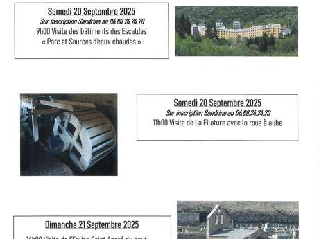 JOURNÉES EUROPÉENNES DU PATRIMOINE - ANGOUSTRINE