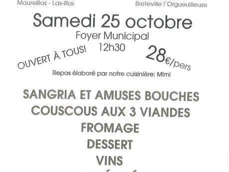 REPAS COMITÉ DES VILLES JUMELÉES MAUREILLAS LAS ILLAS