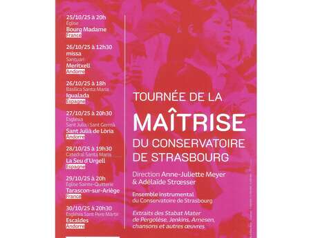 TOURNÉE DE LA MAÎTRISE DU CONSERVATOIRE DE STRASBOURG