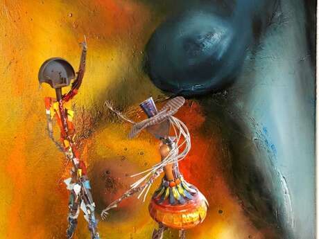 EXPOSITION "FUSION DES MATIÈRES" JEF SABUCO & FRANCK COLLE –– CHEZ ARABESQUE