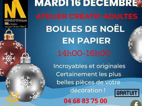 BOULES DE NOËL EN PAPIER
