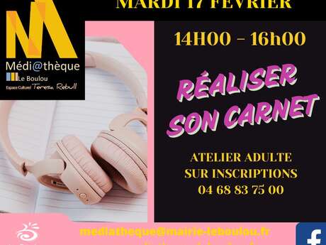 ATELIER CRÉATIF ADULTE CARNET ALBUM À PAGES AMOVIBLES