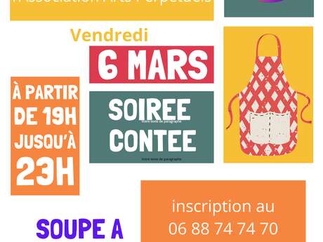 SOIRÉE CONTÉE - SOUPE À L'OIGNON - ANGOUSTRINE