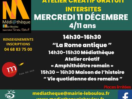 ATELIER CRÉATIF 4 /11 ANS  “LA ROME ANTIQUE ”