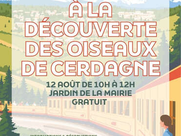 À LA DÉCOUVERTE DES OISEAUX DE CERDAGNE - MERCREDI 12 AOÛT