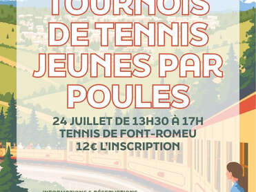 TOURNOI DE TENNIS JEUNES PAR POULES - VENDREDI 24 JUILLET