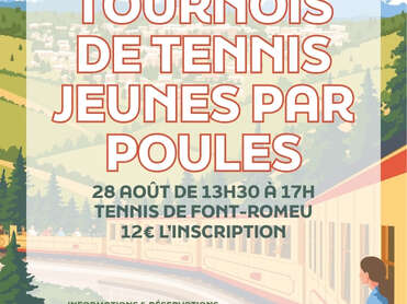 TOURNOI DE TENNIS JEUNES PAR POULES - VENDREDI 28 AOÛT